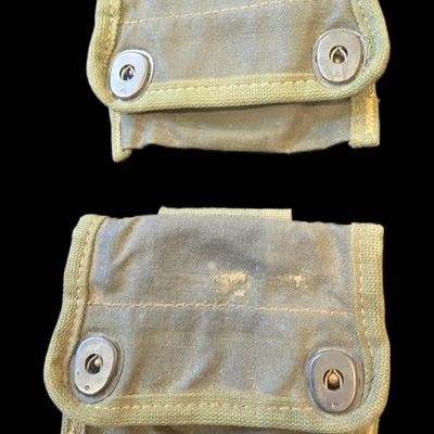 Sale Photo Thumbnail #173: WWII US M-1910 Compass/First Aid Pouches, Pair