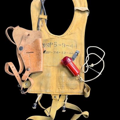 Sale Photo Thumbnail #374: WWII USAAF B-4 Mae West, M3 Holster & Signal
