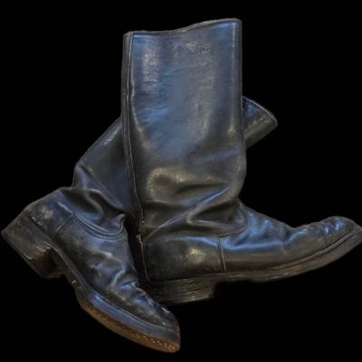 Sale Photo Thumbnail #411: WWII German Officer Tall Leather Boots, Pair
