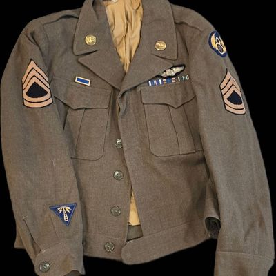 Sale Photo Thumbnail #311: WWII 8th AAF Bullion Ike - J.R. Gaunt Wing &