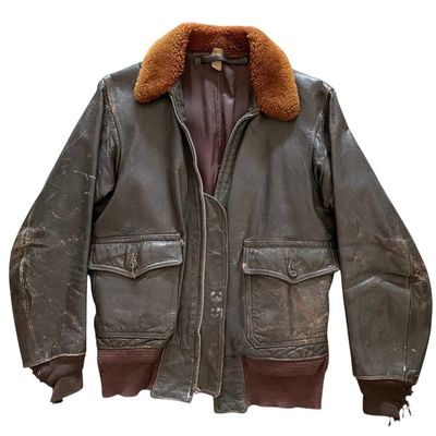 Sale Photo Thumbnail #344: USN M-422A Goatskin Flight Jacket, Stenciled
