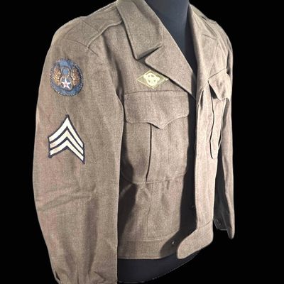 Sale Photo Thumbnail #294: WWII 8th AAF & ETO HQ Bullion Ike Jacket