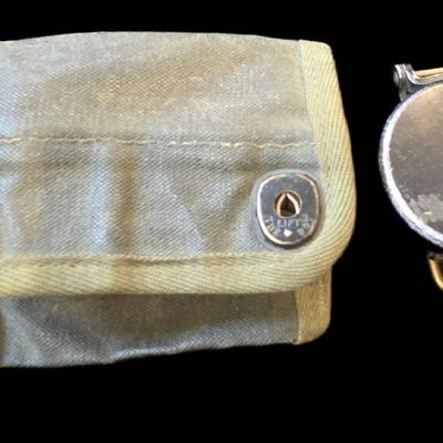 Sale Photo Thumbnail #177: WWII Gurley Lensatic Marching Compass & OD Pouch