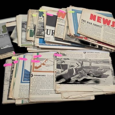 Sale Photo Thumbnail #15: Large Lot of WWII "Newsmap for the Armed Forces"