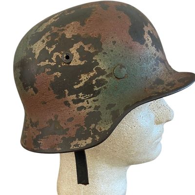 Sale Photo Thumbnail #473: WWII German M40 Stahlhelm NS64 Multi-Tone Camo