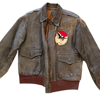 Sale Photo Thumbnail #335: WWII 718th BS Type A-2 Flight Jacket - J.A. Dubow