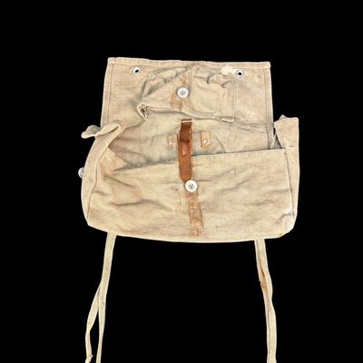 Sale Photo Thumbnail #103: WWII German M31 Brotbeutel Bread Bag, Tan Canvas