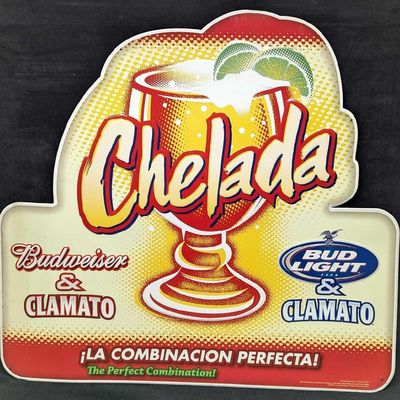 Metal Chelada Bud Light Sign