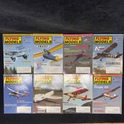 Flying Models Magazine 2010 2011 and 2012 Lot of 8 Eight Magazines Collection Set