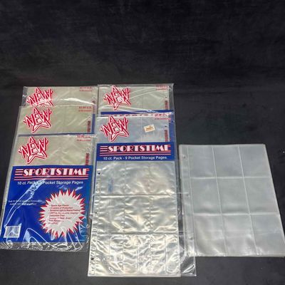Lot of Sportstime 9-Pocket Storage Pages New and Used Trading Card Protectors