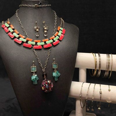 22pc Mid Century Citrus Mixed Costume Jewelry Lot