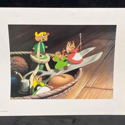 Disney's Cinderella Friend of Mice Commemorative Lithograph 2001