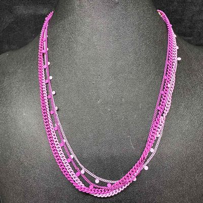 Melania Clara and Alexa Rae Dark and Light Purple Necklace Pair