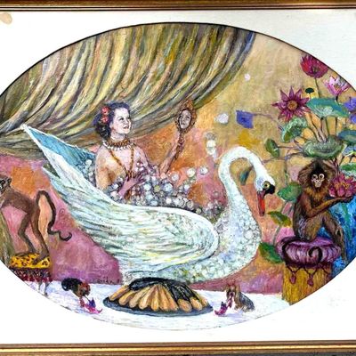 Original Oil Fantasy Painting by Onida Signed