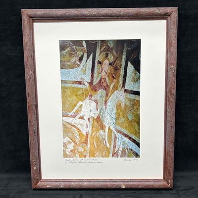 Framed Etta Jean Juge Christ On Horse Photo