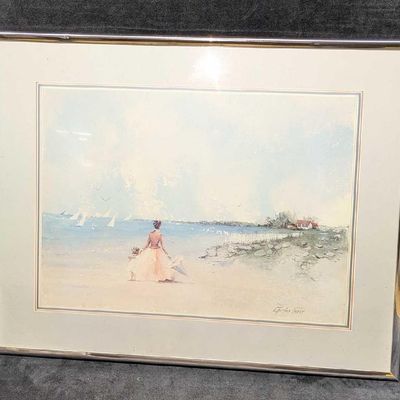 Framed Charlene Cawley Lady & Child Print