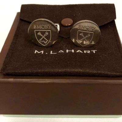 M. Lahart & Co. Sterling Silver Cuff Links Emory University Emblem