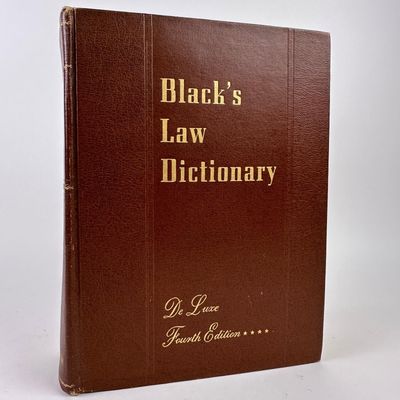 Black’s Law Dictionary De Luxe Fourth Edition 1951 Collectible Book