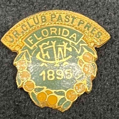 Sterling Gold Plated JR. Club Past Pres. Florida 1895 Pin