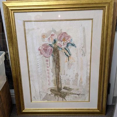 Framed Suzanne Knight Original Acrylic Abstract R69