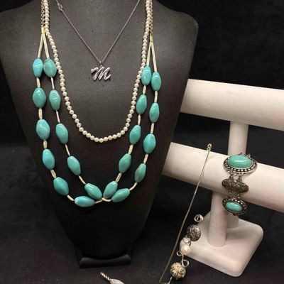 7pc Coastal Boho Suite Mixed Costume Jewelry Lot