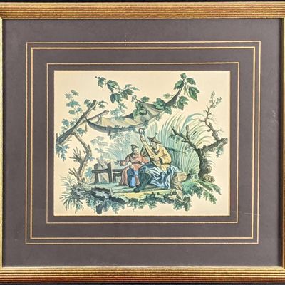 Color Chinese Style Print François Boucher