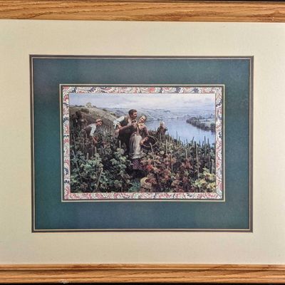 Framed "En Vendanges" (In Grape Harvest) Print
