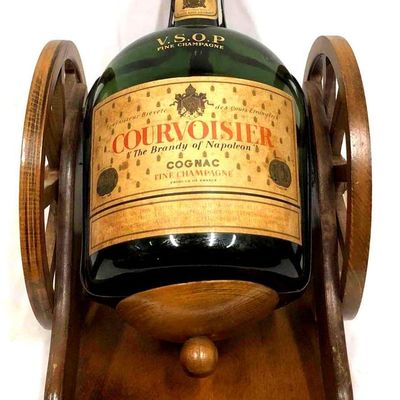 Vintage Courvoisier VSOP Cannon With Bottle