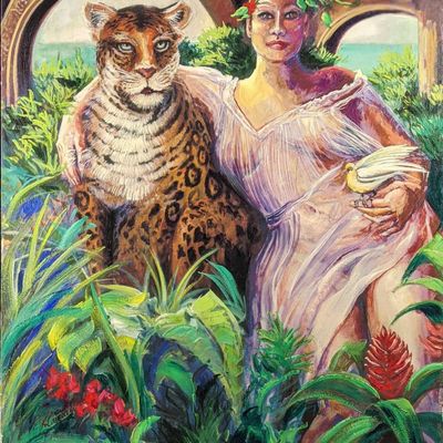 Limited Edition Kathleen Carrillo Embellished Canvas