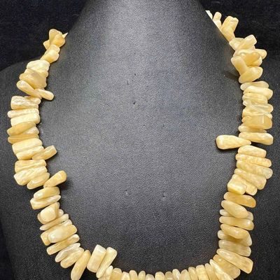 White Shell Coral Style Designed Beaded Long Necklace G51