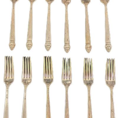 12 Vintage King Cedric Community Silver Plate Forks