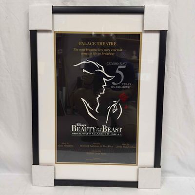 Disney Beauty and the Beast Musical Broadway Poster Framed Palace Theater