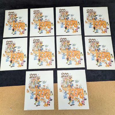 10 Vintage Disney Productions 50 Year Fan Club Prints