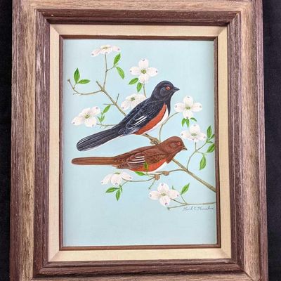 Two Eastern Towhee by Karl Karauls