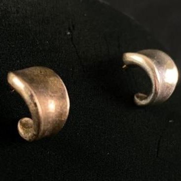 Sterling Silver Half-Hoop Earrings