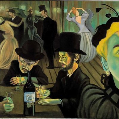 Absinthe Refined Ron English Toulouse Lautrec Print On Canvas C