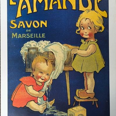 L'Amande Savon de Marseille French Soap Reproduction Poster