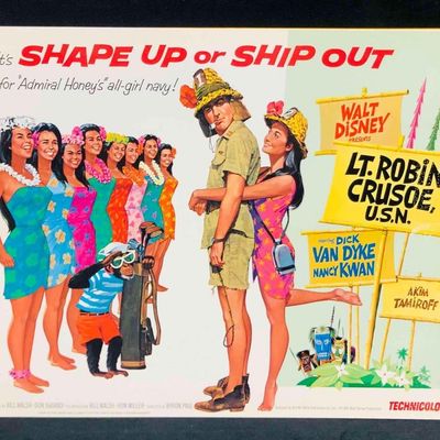 8 Walt Disney Presents LT. Robin Crusoe, U.S.N.  Lobby Cards 1966 (4)