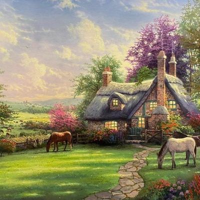 Thomas Kinkade A Perfect Summer Day Lithograph