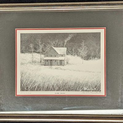 S&N Framed David Knowlton More Snow House Print