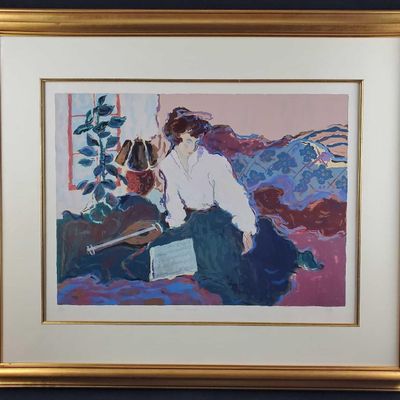 Limited Edition Signed Dufy Serigraph Musicienne