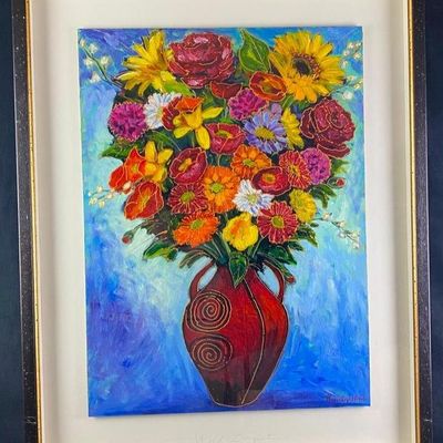 Maria Reyes Jones "Wild Bouquet" Acrylic on Canvas