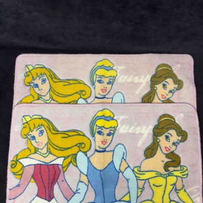Disney Princess Bathroom Mat Rug Set Belle Cinderella Aurora