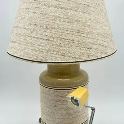 Mid-Century Modern Ceramic Table Lamp and Small Adjustable Desk Lamp