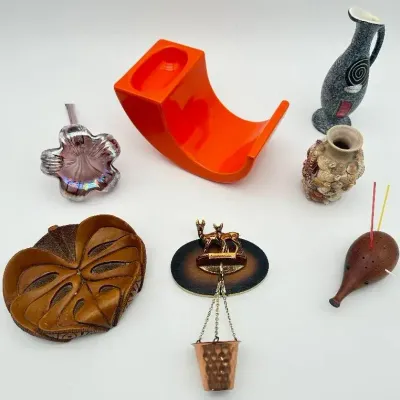 Unique Decorative Home Accents Mid-Century Modern Art Glass and Ceramic