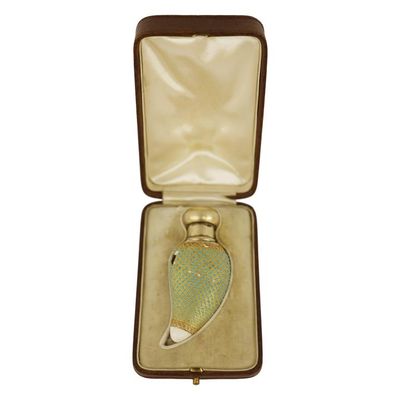 Sale Photo Thumbnail #111: Victorian Jeweled Coalport Porcelain Scent Bottle