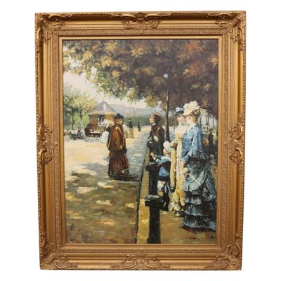 Impressionistic Parisian Street Scene Painting