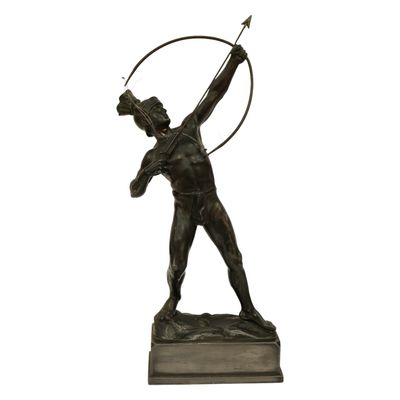 Bronze Warrior Archer Sculpture