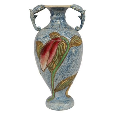 Gerbing & Stephan Art Nouveau Majolica Lily Vase