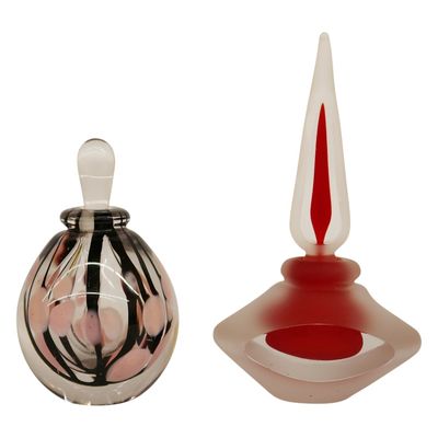 Sale Photo Thumbnail #117: Two Studio Art Glass Perfume Bottles
